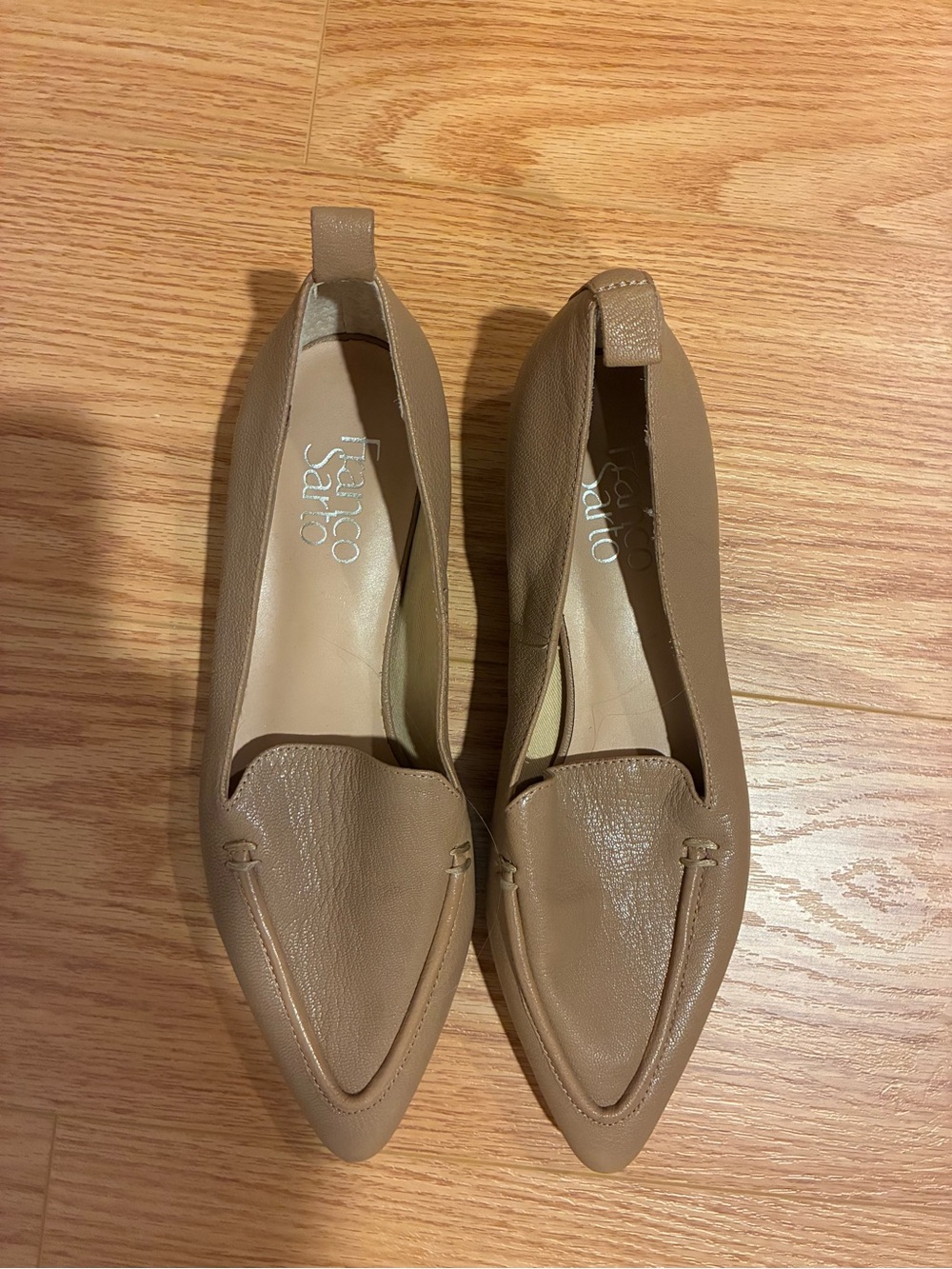 Franco Sarto Women's Taupe Pointed Loafers